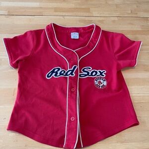 Majestic Red Boston Red Sox Button-Front Jersey Top